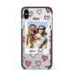 Personalised Valentine s Day Photo Apple iPhone Xs Max Impact Case Black Edge on Silver Phone