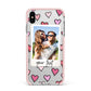Personalised Valentine s Day Photo Apple iPhone Xs Max Impact Case Pink Edge on Silver Phone