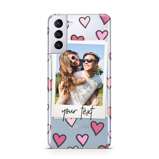 Personalised Valentine s Day Photo Samsung S21 Plus Phone Case