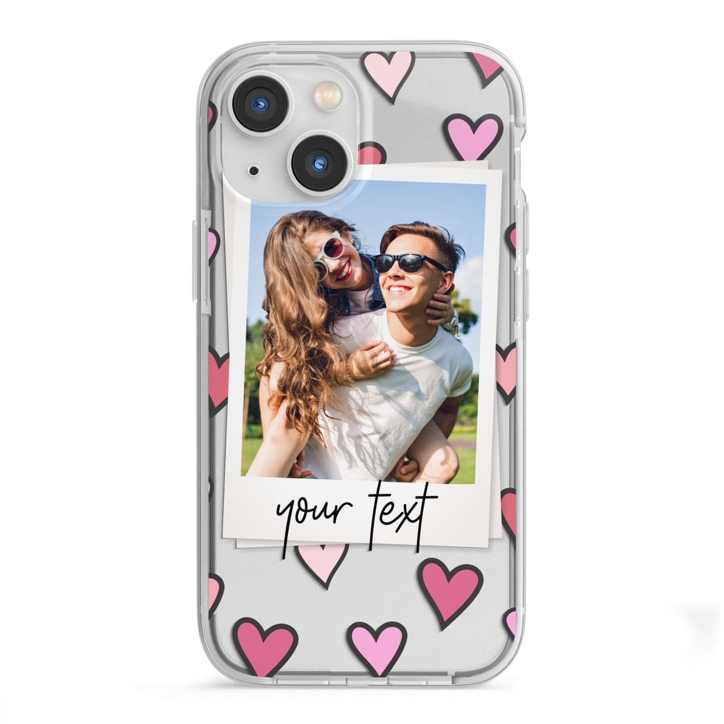 Personalised Valentine s Day Photo iPhone 13 Mini TPU Impact Case with White Edges