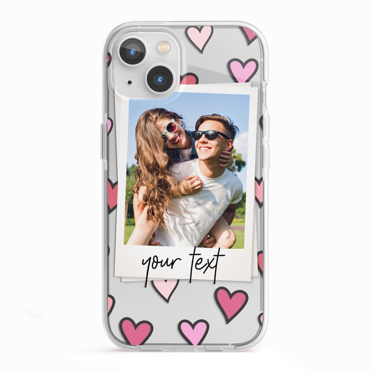 Personalised Valentine s Day Photo iPhone 13 TPU Impact Case with White Edges