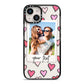 Personalised Valentine s Day Photo iPhone 14 Black Impact Case on Silver phone