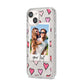 Personalised Valentine s Day Photo iPhone 14 Glitter Tough Case Starlight Angled Image