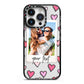 Personalised Valentine s Day Photo iPhone 14 Pro Black Impact Case on Silver phone