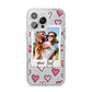 Personalised Valentine s Day Photo iPhone 14 Pro Max Glitter Tough Case Silver