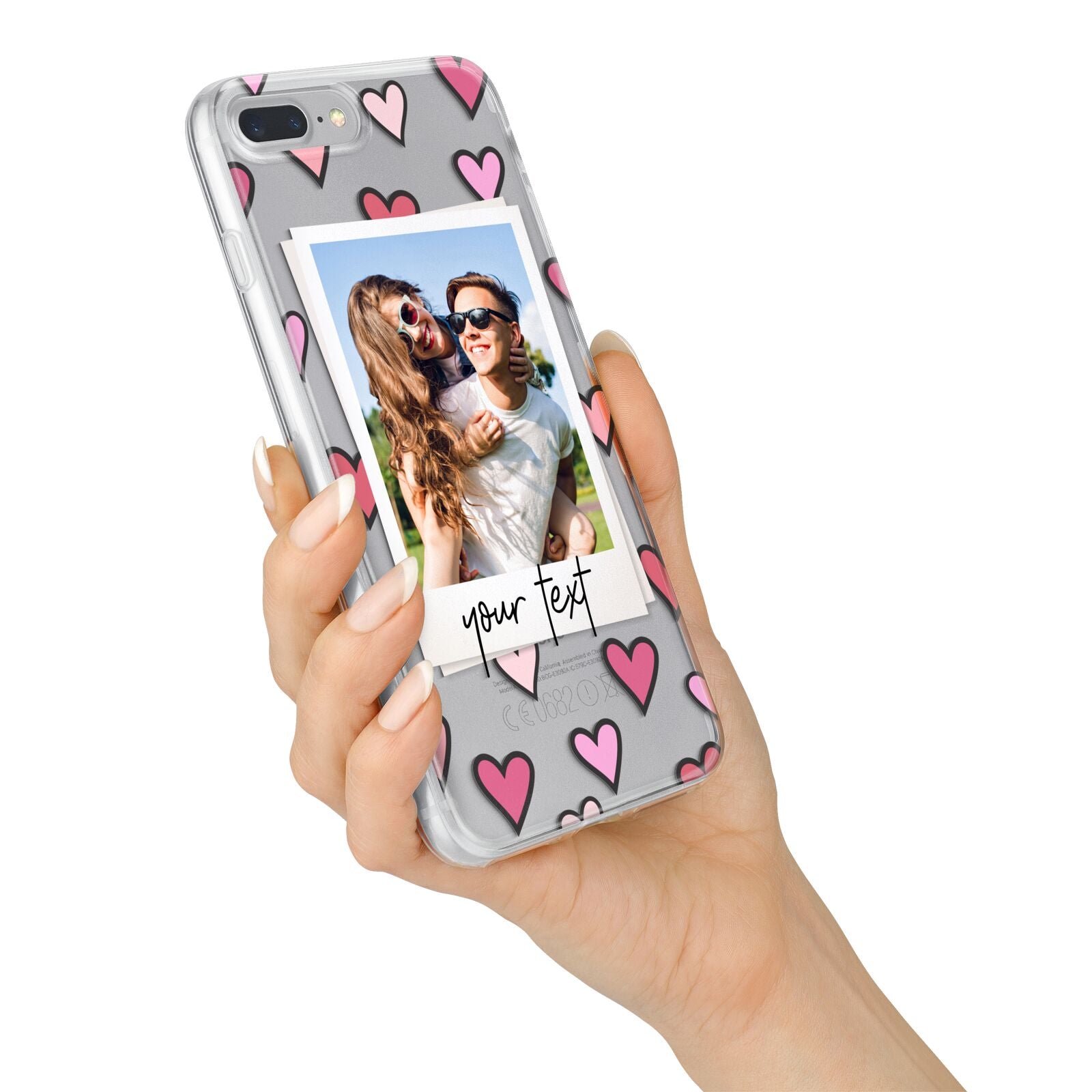 Personalised Valentine s Day Photo iPhone 7 Plus Bumper Case on Silver iPhone Alternative Image