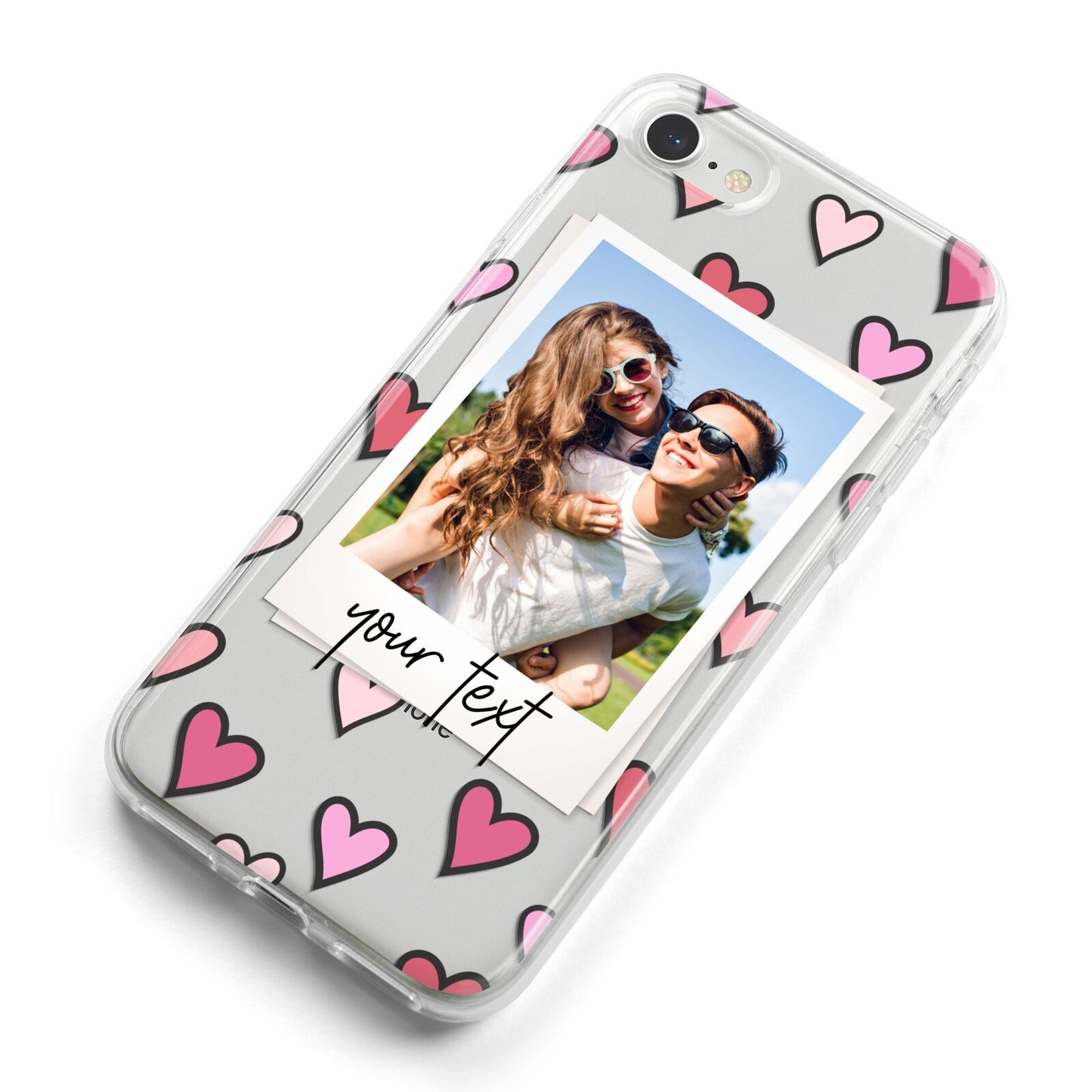 Personalised Valentine s Day Photo iPhone 8 Bumper Case on Silver iPhone Alternative Image