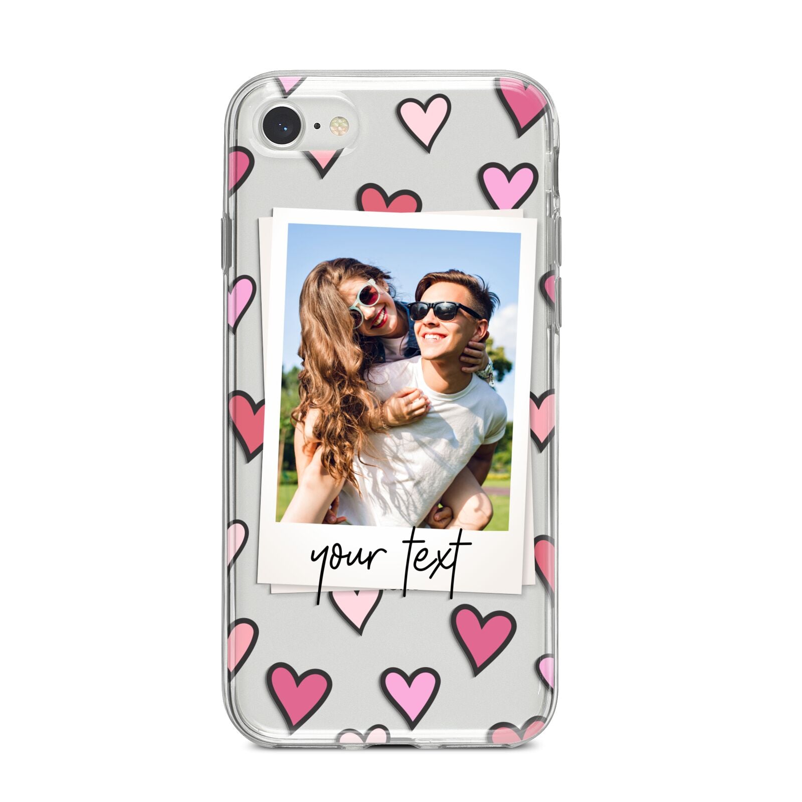 Personalised Valentine s Day Photo iPhone 8 Bumper Case on Silver iPhone