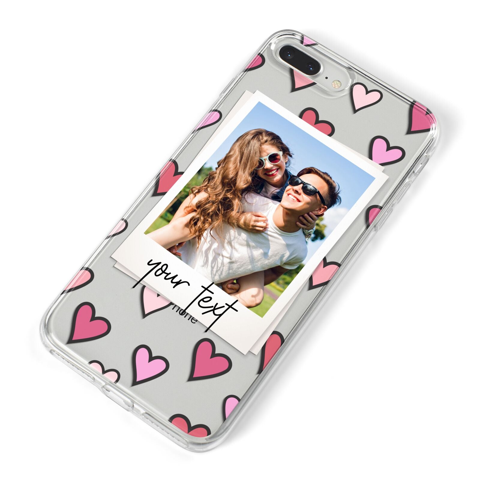 Personalised Valentine s Day Photo iPhone 8 Plus Bumper Case on Silver iPhone Alternative Image