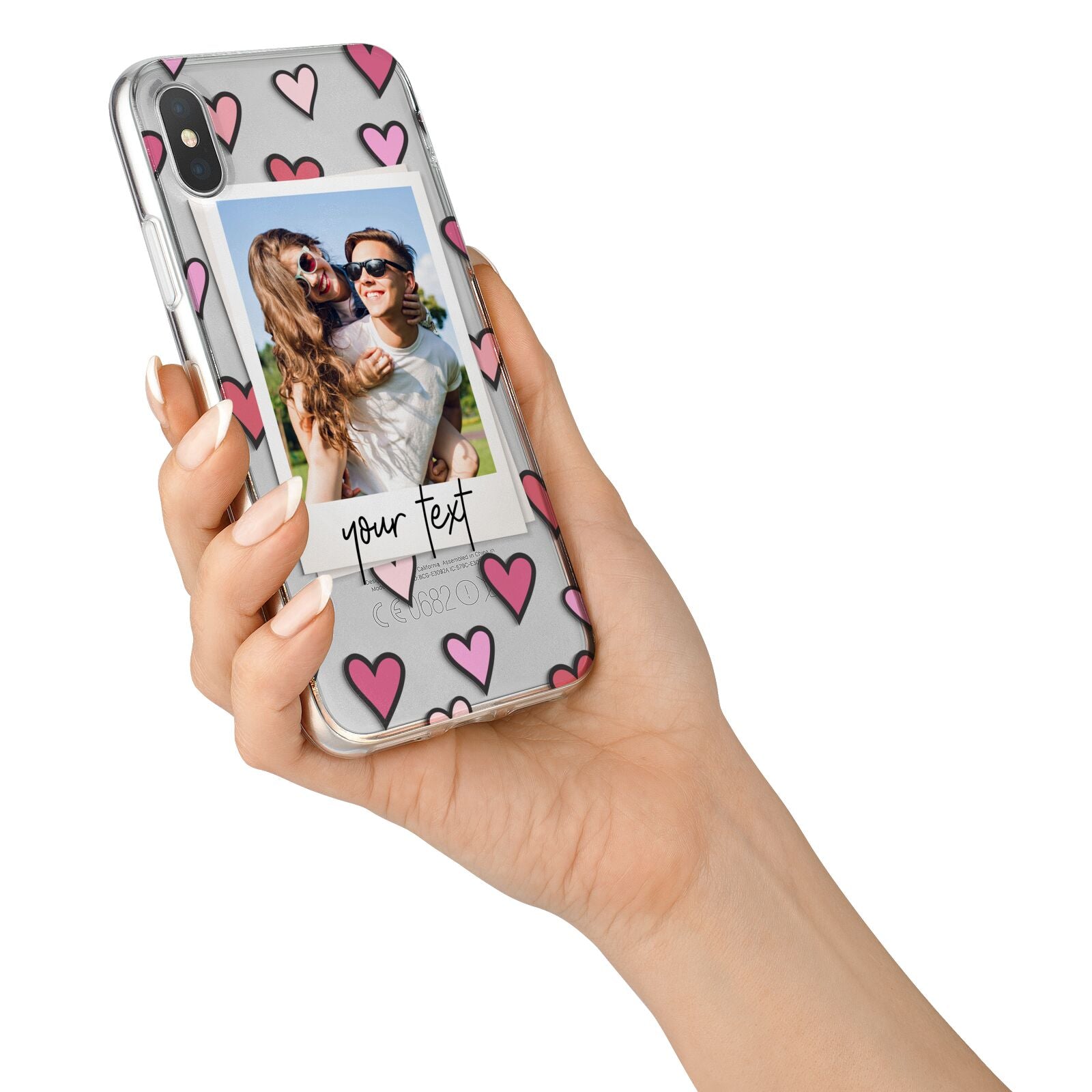 Personalised Valentine s Day Photo iPhone X Bumper Case on Silver iPhone Alternative Image 2