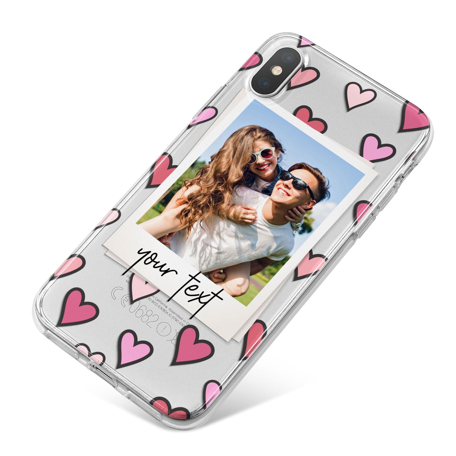 Personalised Valentine s Day Photo iPhone X Bumper Case on Silver iPhone