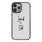 Personalised Valentines Couple Names Black iPhone 13 Pro Max Black Impact Case on Silver phone