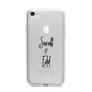 Personalised Valentines Couple Names Black iPhone 7 Bumper Case on Silver iPhone