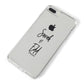Personalised Valentines Couple Names Black iPhone 8 Plus Bumper Case on Silver iPhone Alternative Image