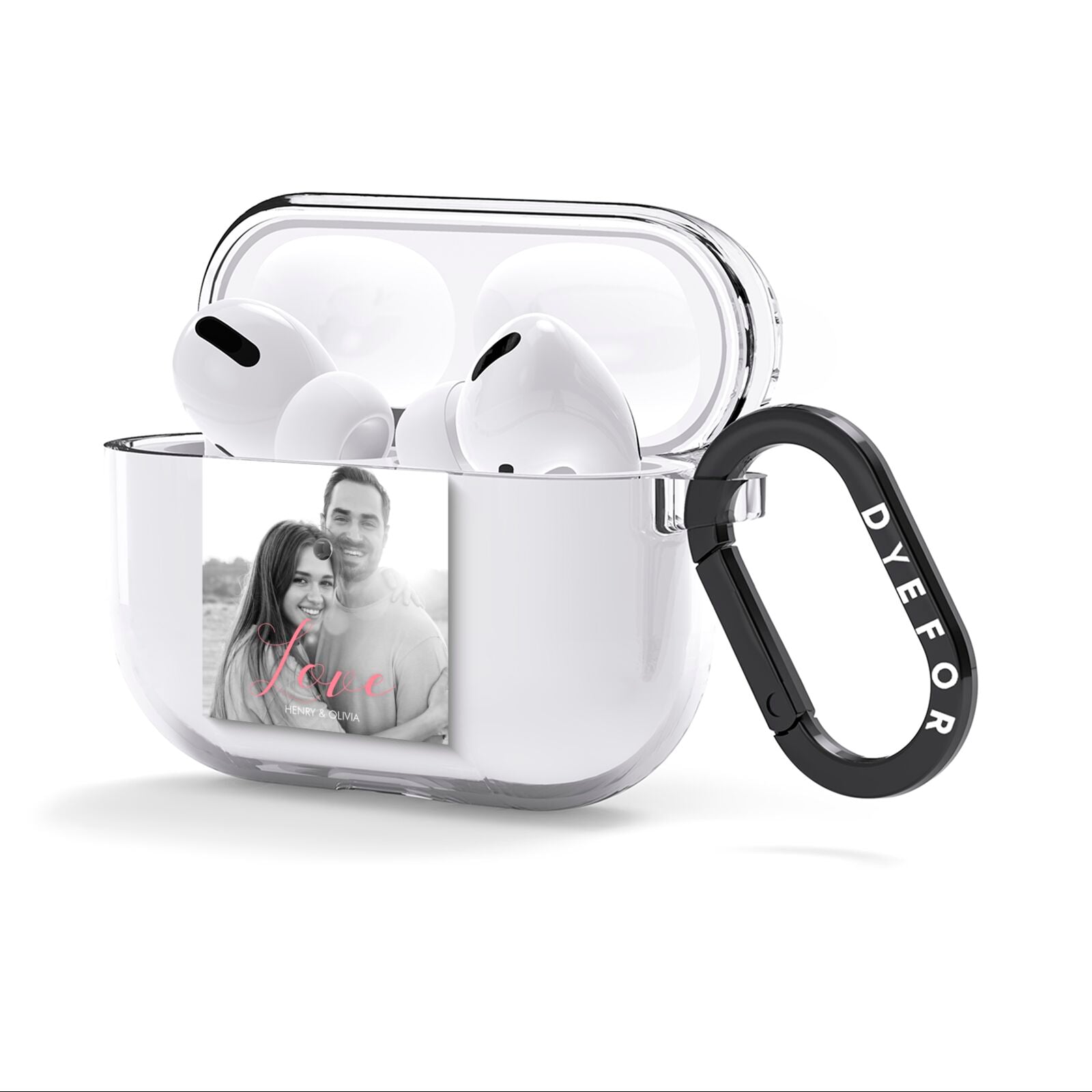 Personalised Valentines Day Photo AirPods Clear Case 3rd Gen Side Image