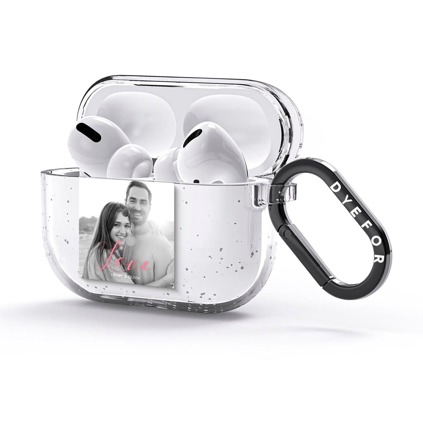Personalised Valentines Day Photo AirPods Glitter Case 3rd Gen Side Image
