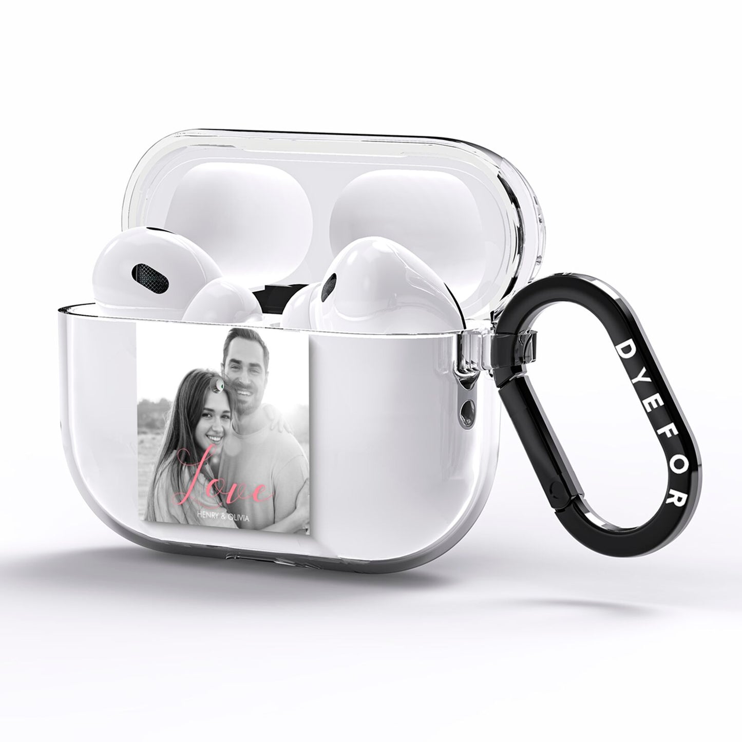 Personalised Valentines Day Photo AirPods Pro Clear Case Side Image