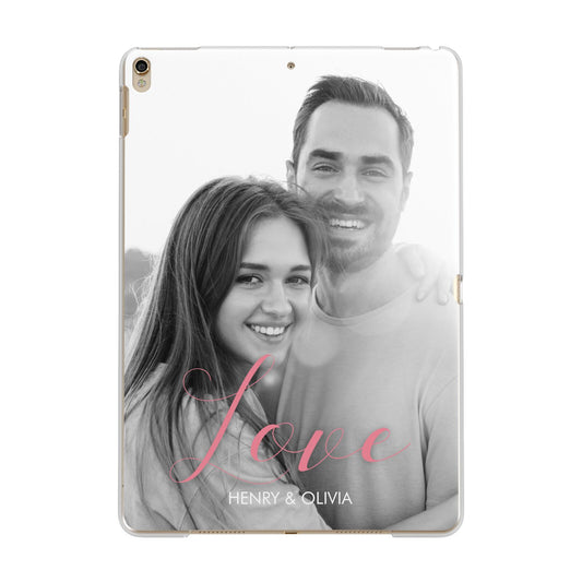 Personalised Valentines Day Photo Apple iPad Gold Case