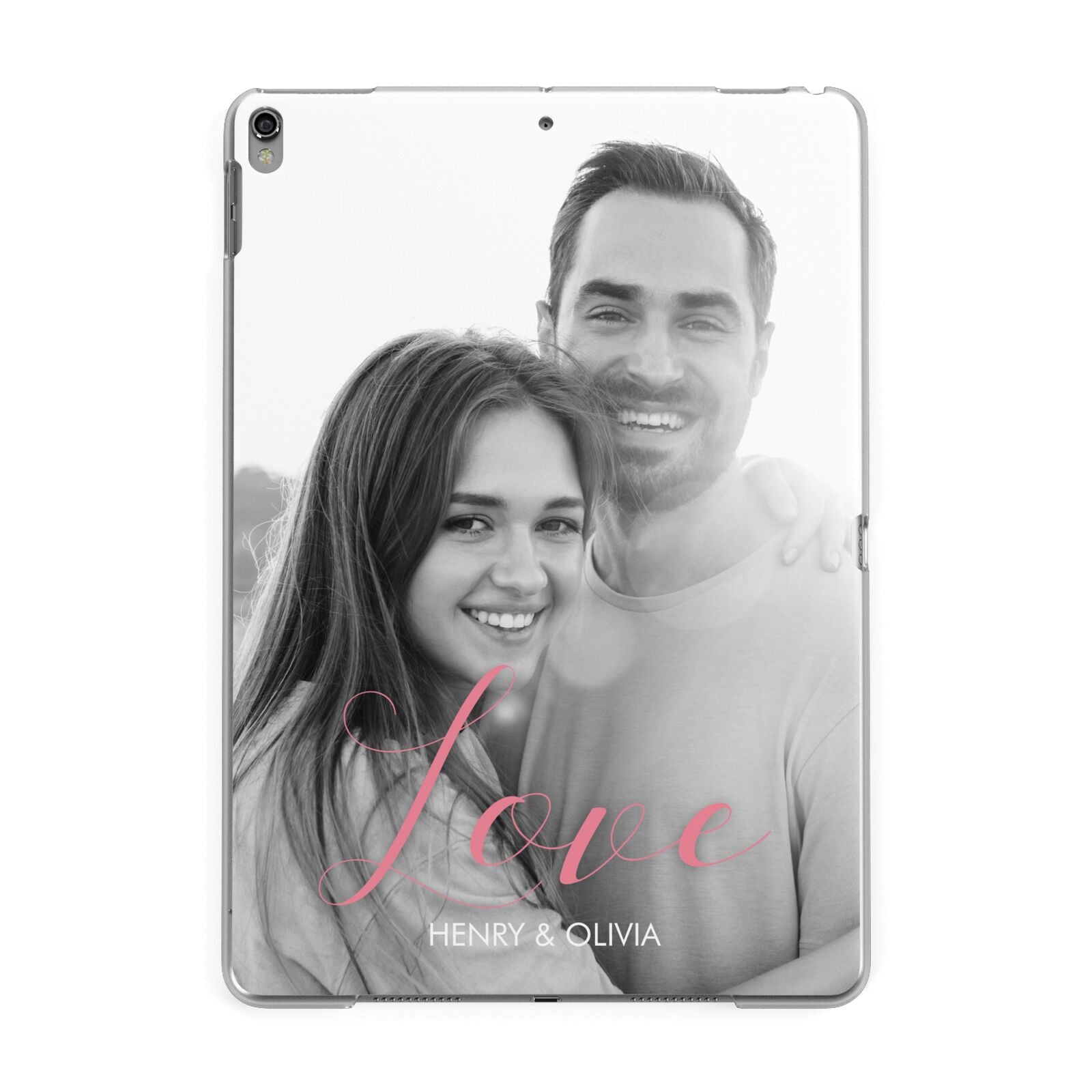 Personalised Valentines Day Photo Apple iPad Grey Case