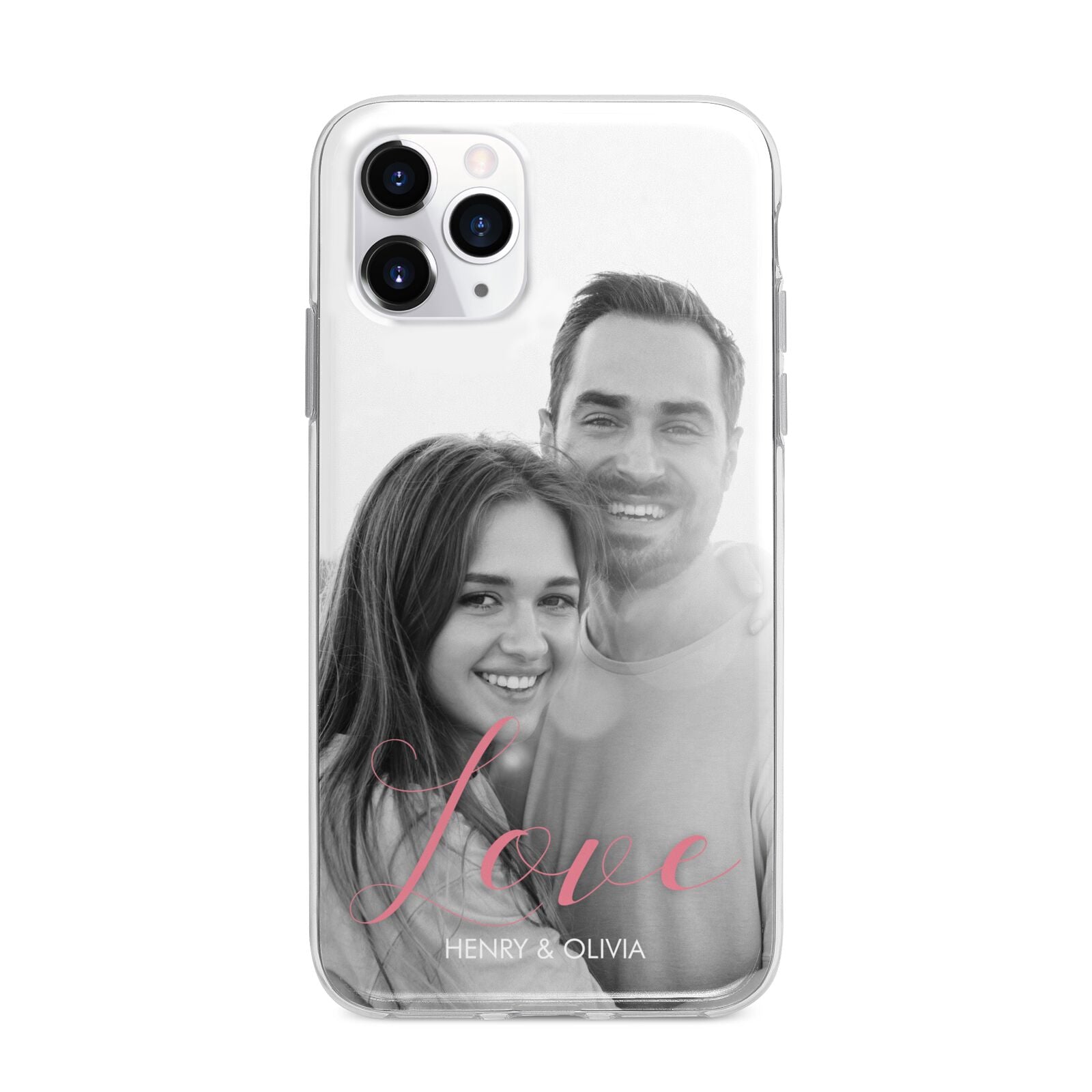 Personalised Valentines Day Photo Apple iPhone 11 Pro Max in Silver with Bumper Case