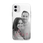 Personalised Valentines Day Photo Apple iPhone 11 in White with Bumper Case