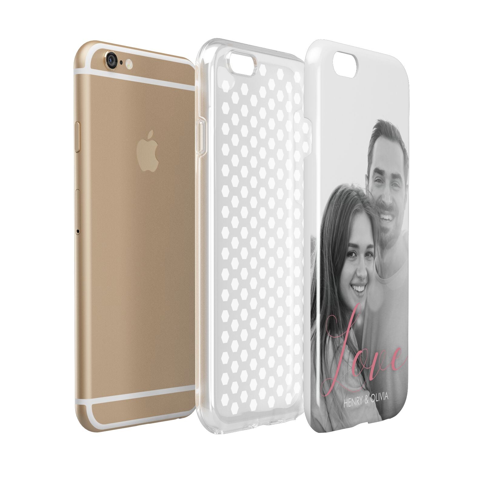 Personalised Valentines Day Photo Apple iPhone 6 3D Tough Case Expanded view