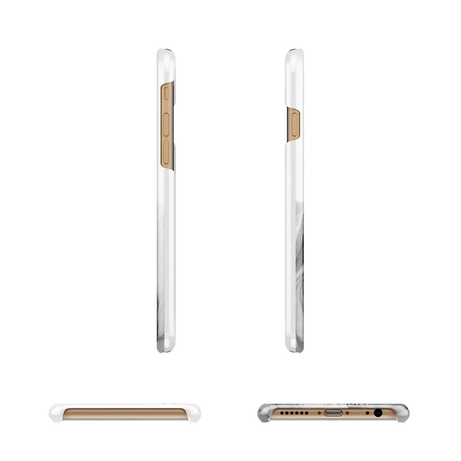 Personalised Valentines Day Photo Apple iPhone 6 3D Wrap Snap Case Angled Images