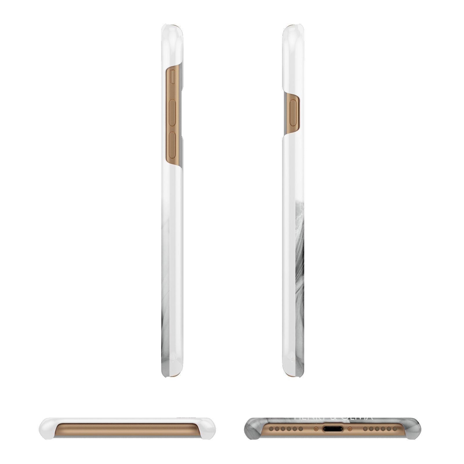 Personalised Valentines Day Photo Apple iPhone 7 8 3D Wrap Snap Case Angled Images