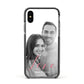 Personalised Valentines Day Photo Apple iPhone Xs Impact Case Black Edge on Black Phone