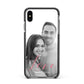 Personalised Valentines Day Photo Apple iPhone Xs Max Impact Case Black Edge on Black Phone