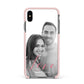 Personalised Valentines Day Photo Apple iPhone Xs Max Impact Case Pink Edge on Black Phone