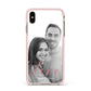 Personalised Valentines Day Photo Apple iPhone Xs Max Impact Case Pink Edge on Gold Phone