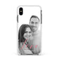 Personalised Valentines Day Photo Apple iPhone Xs Max Impact Case White Edge on Black Phone