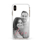 Personalised Valentines Day Photo Apple iPhone Xs Max Impact Case White Edge on Gold Phone