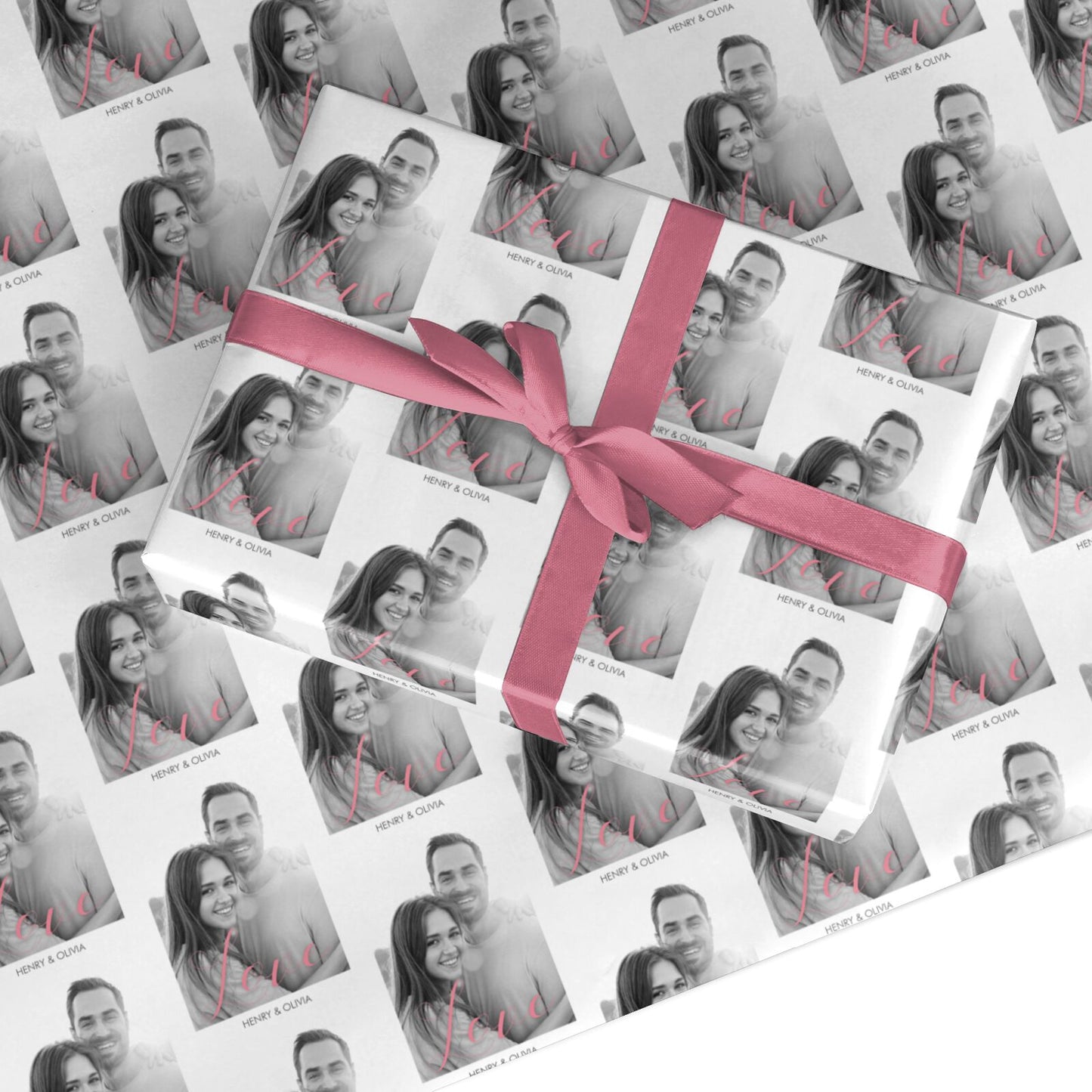 Personalised Valentines Day Photo Custom Wrapping Paper