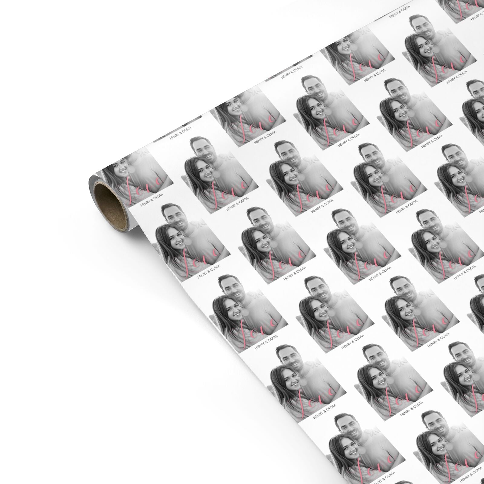 Personalised Valentines Day Photo Personalised Gift Wrap