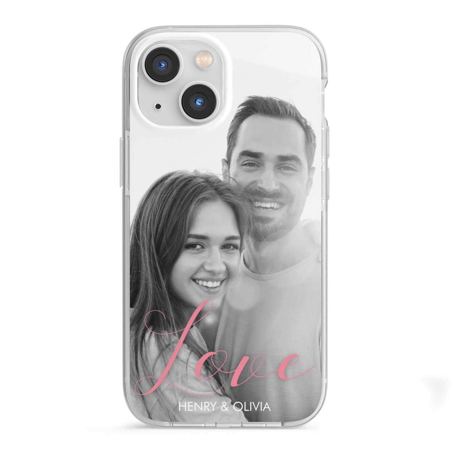Personalised Valentines Day Photo iPhone 13 Mini TPU Impact Case with White Edges