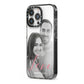 Personalised Valentines Day Photo iPhone 13 Pro Black Impact Case Side Angle on Silver phone