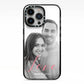 Personalised Valentines Day Photo iPhone 13 Pro Black Impact Case on Silver phone
