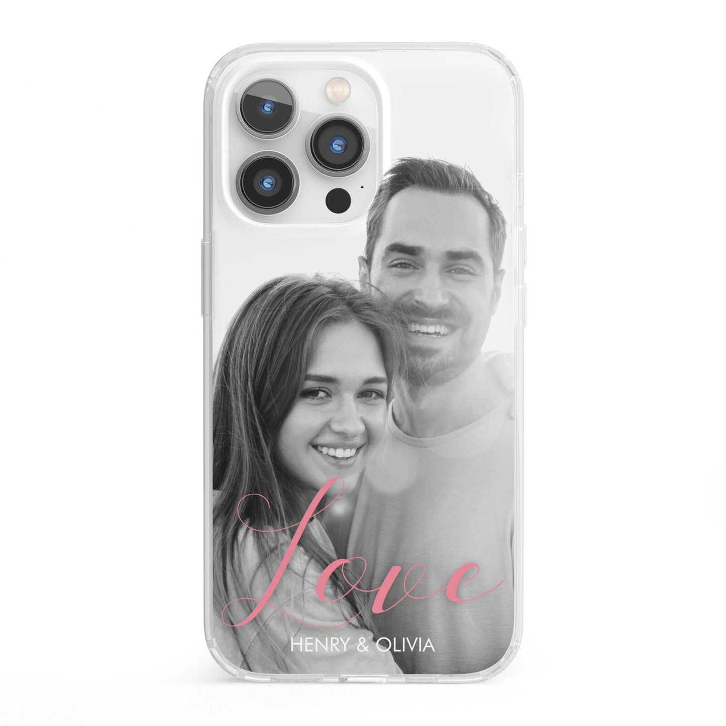 Personalised Valentines Day Photo iPhone 13 Pro Clear Bumper Case