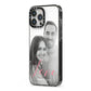 Personalised Valentines Day Photo iPhone 13 Pro Max Black Impact Case Side Angle on Silver phone