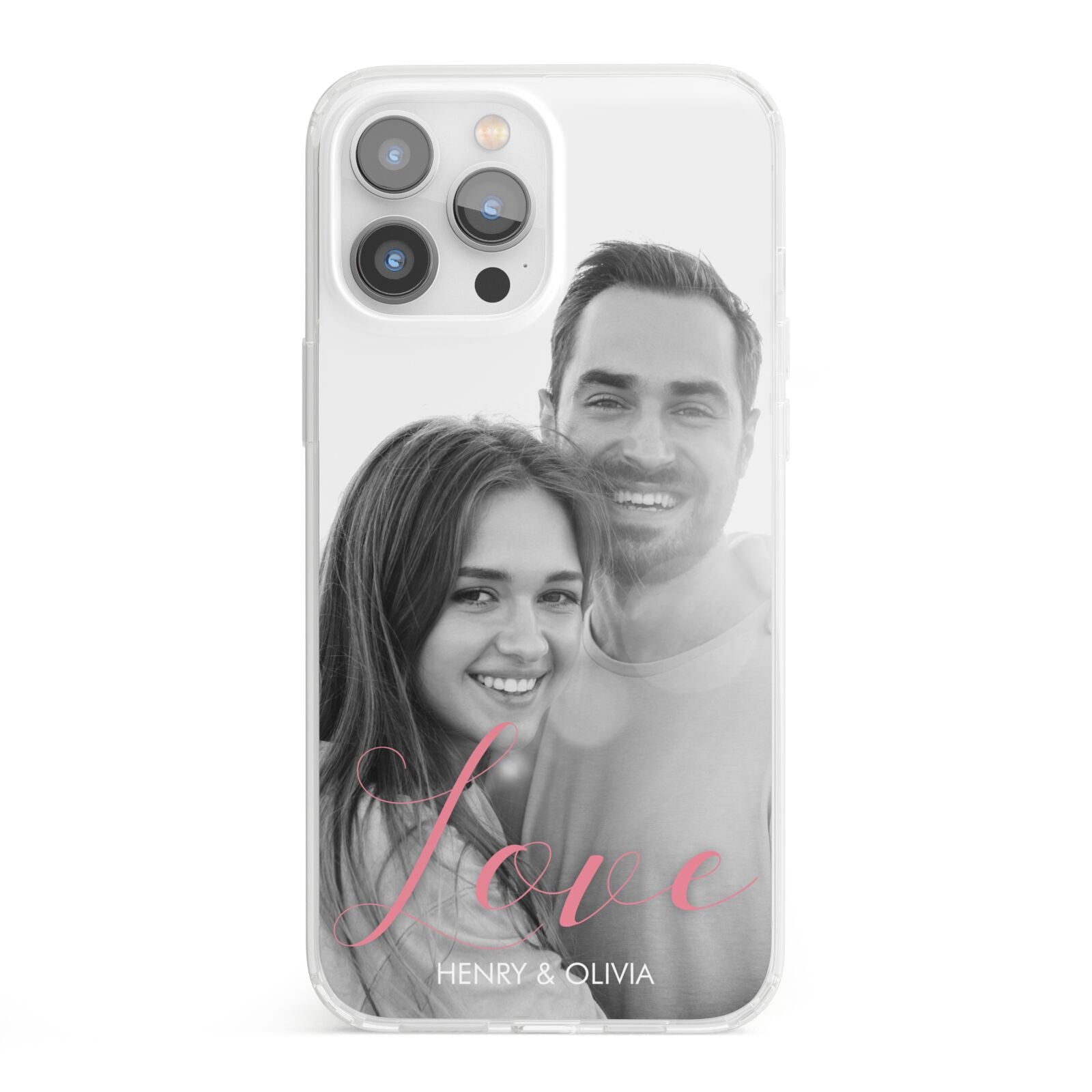 Personalised Valentines Day Photo iPhone 13 Pro Max Clear Bumper Case
