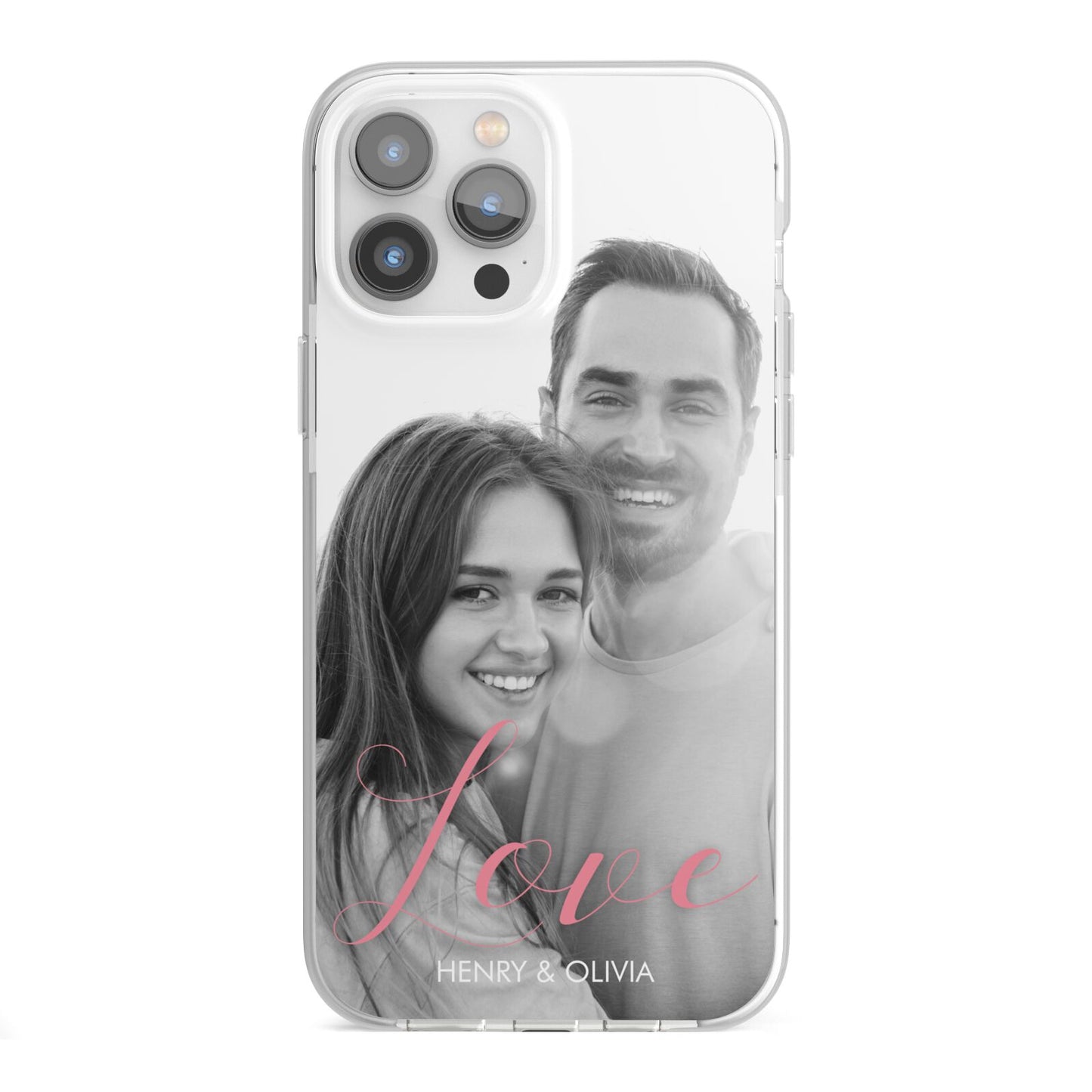 Personalised Valentines Day Photo iPhone 13 Pro Max TPU Impact Case with White Edges