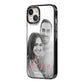 Personalised Valentines Day Photo iPhone 14 Black Impact Case Side Angle on Silver phone