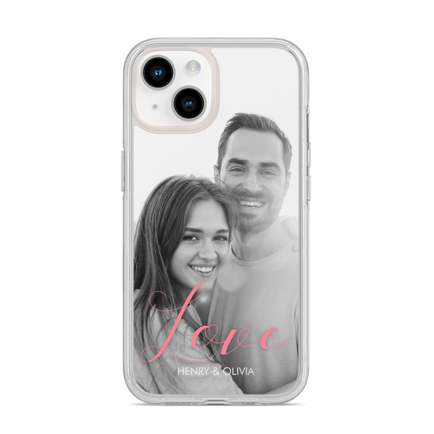 Personalised Valentines Day Photo iPhone 14 Clear Tough Case Starlight