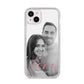 Personalised Valentines Day Photo iPhone 14 Plus Glitter Tough Case Starlight