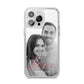 Personalised Valentines Day Photo iPhone 14 Pro Max Clear Tough Case Silver