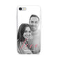 Personalised Valentines Day Photo iPhone 7 Bumper Case on Silver iPhone