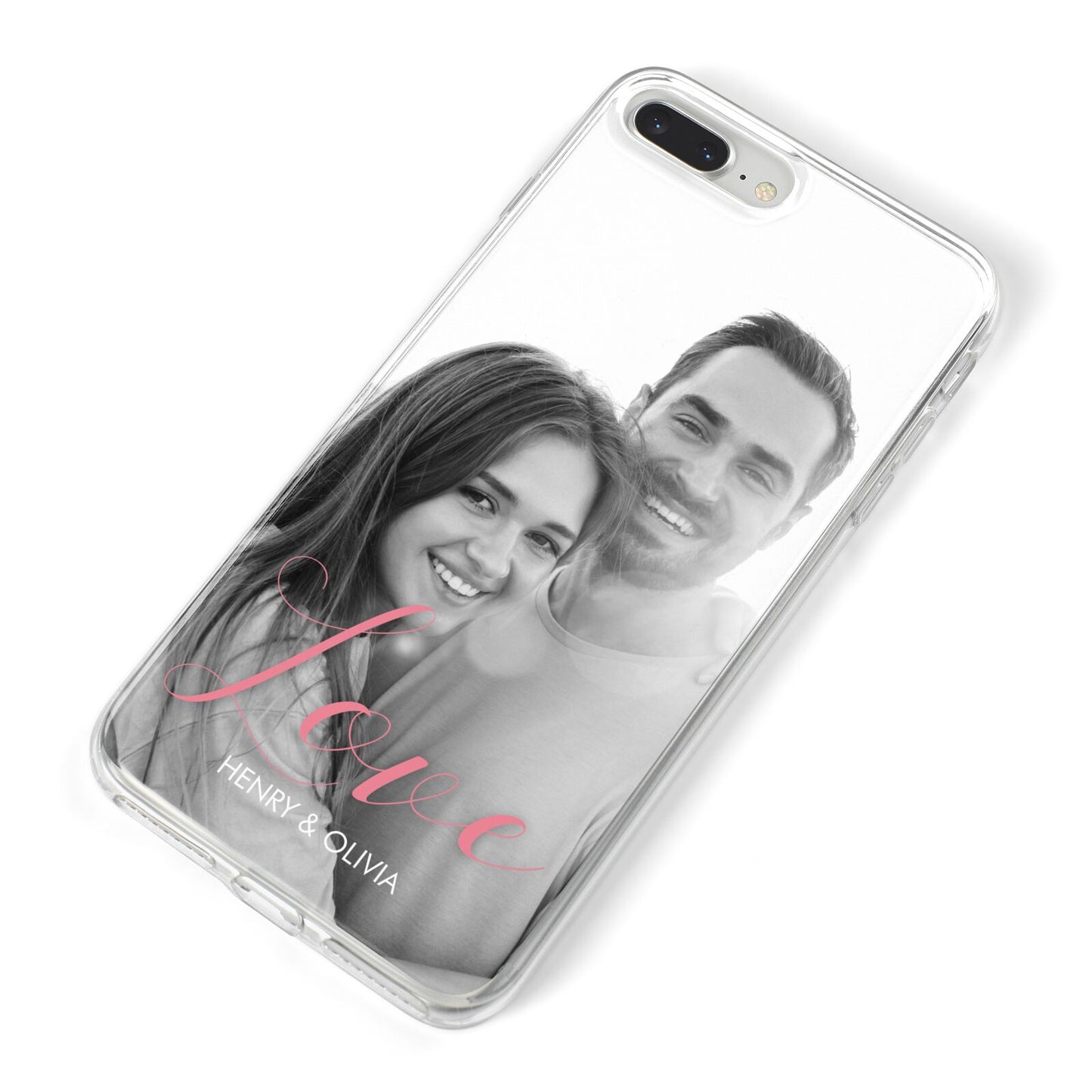 Personalised Valentines Day Photo iPhone 8 Plus Bumper Case on Silver iPhone Alternative Image