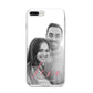 Personalised Valentines Day Photo iPhone 8 Plus Bumper Case on Silver iPhone